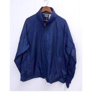 L.L.Bean Mens XL Navy Blue Nylon Lightweight Windbreaker Jacket‎ / #1051